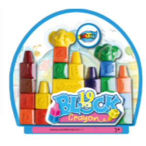 19 Block Crayons
