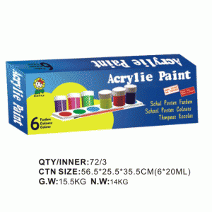 6 color x 20ml Acrylic Paint